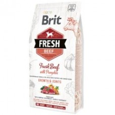 Сухий корм для цуценят та молодих собак великих порід Brit Fresh Beef Pumpkin Puppy Junior Growth & Joints  (яловичина)