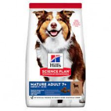 Hills SCIENCE PLAN Mature Adult 7+ Medium сухой корм для пожилых собак средних пород, с ягненком и рисом