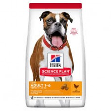 Hills Canine Adult Light Medium - сухой корм для взрослых собак склонных к лишнему весу/с курицей