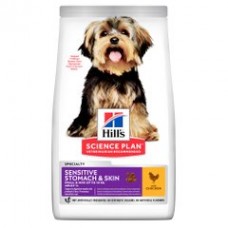 Hills SCIENCE PLAN Adult Sensitive Stomach & Skin Small & Mini Care Сухой корм с курицей для взрослых собак мелких пород от 1 года с чувствительным пищеварением
