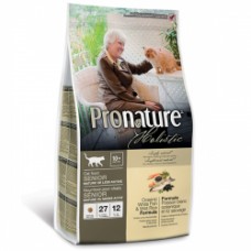 Pronature Holistic Oceanic White Fish & Wild Rice ПРОНАТЮР ХОЛИСТИК С ОКЕАНИЧЕСКОЙ БЕЛОЙ РЫБОЙ И ДИКИМ РИСОМ сухой холистик корм для пожилых и малоактивных котов 2.72 кг