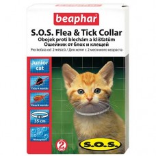 Beaphar SOS Flea and Tick Collar ошейник против блох и клещей для котят 35 см