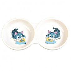 Керамическая двойная миска Trixie 4014